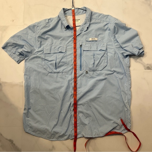 Gander Mountain Guide Series Men's Light Blue Checkered Shirt - Picture 7 of 7